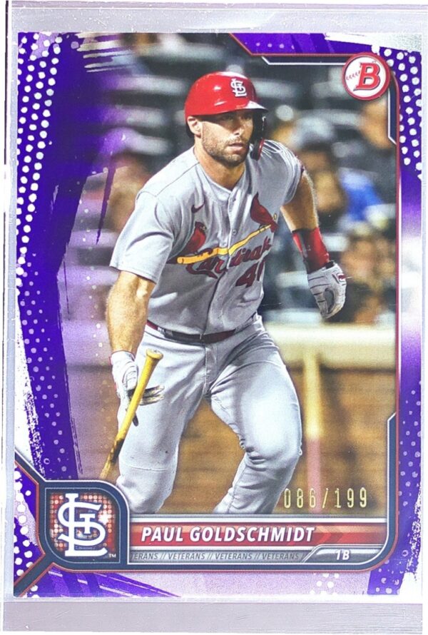 2022 Bowman Paul Goldschmidt Purple Pattern /199 #69 Cardinals