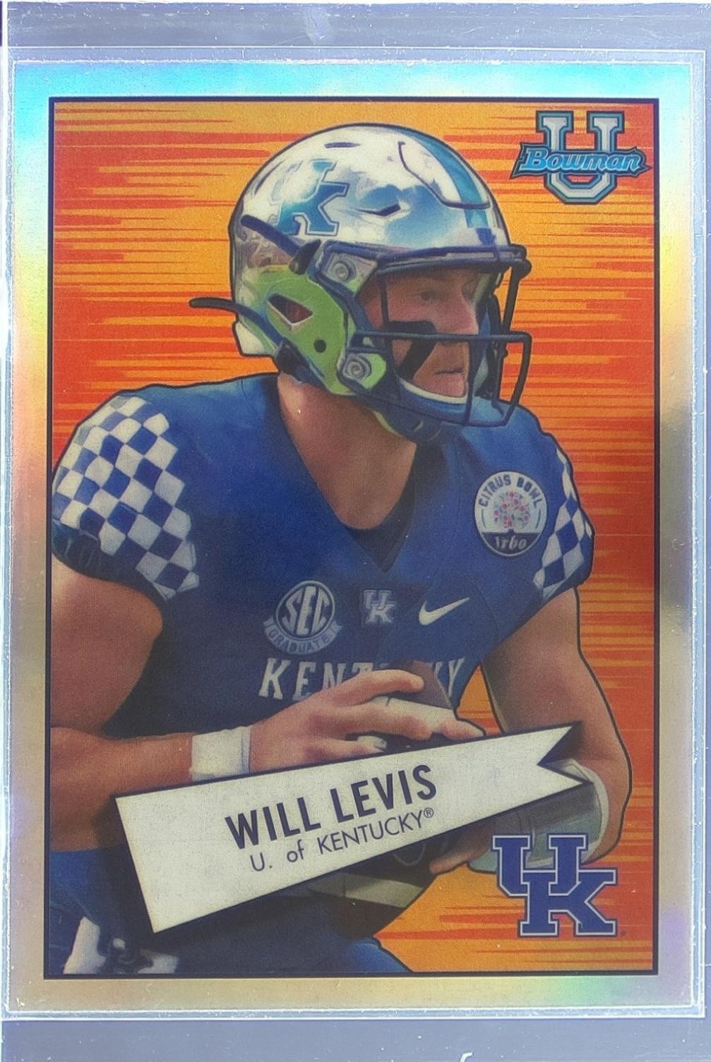 2022 Bowman University Chrome Will Levis #52BF-7 Wildcats 1952 Bowman