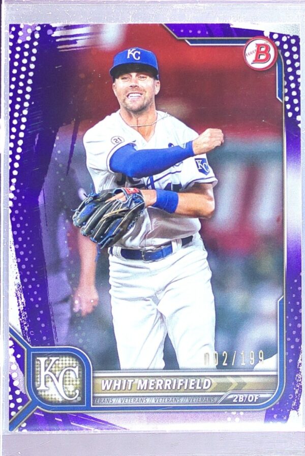 2022 Bowman Whit Merrifield Purple Pattern /199 #42 Royals
