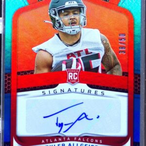 2022 Certified Tyler Allgeier Auto /50 RC #RS-TA Falcons Rookie Mirror Teal
