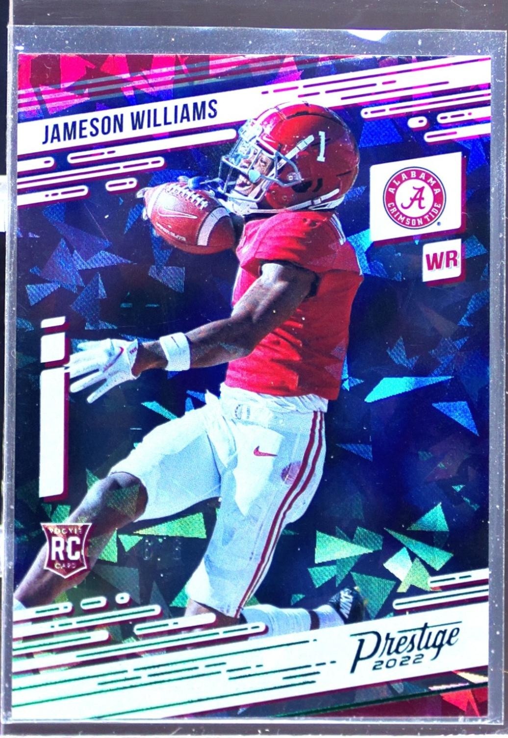 2022 Chronicles Draft Jameson Williams Cracked Ice Green /6 RC #5 Tide