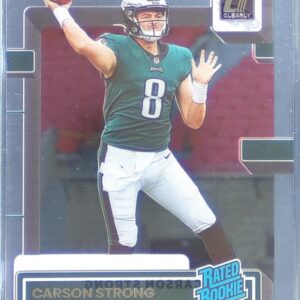 2022 Clearly Donruss Carson Strong Auto RC #61 Eagles Rated Rookie Autographs