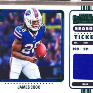 2022 Contenders James Cook JSY RC #RSV-JCO Bills Rookie Ticket Swatches Var