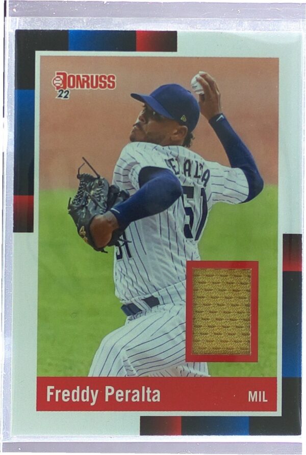 2022 Donruss Freddy Peralta JSY #R88M-FP Brewers Retro 1988 Materials