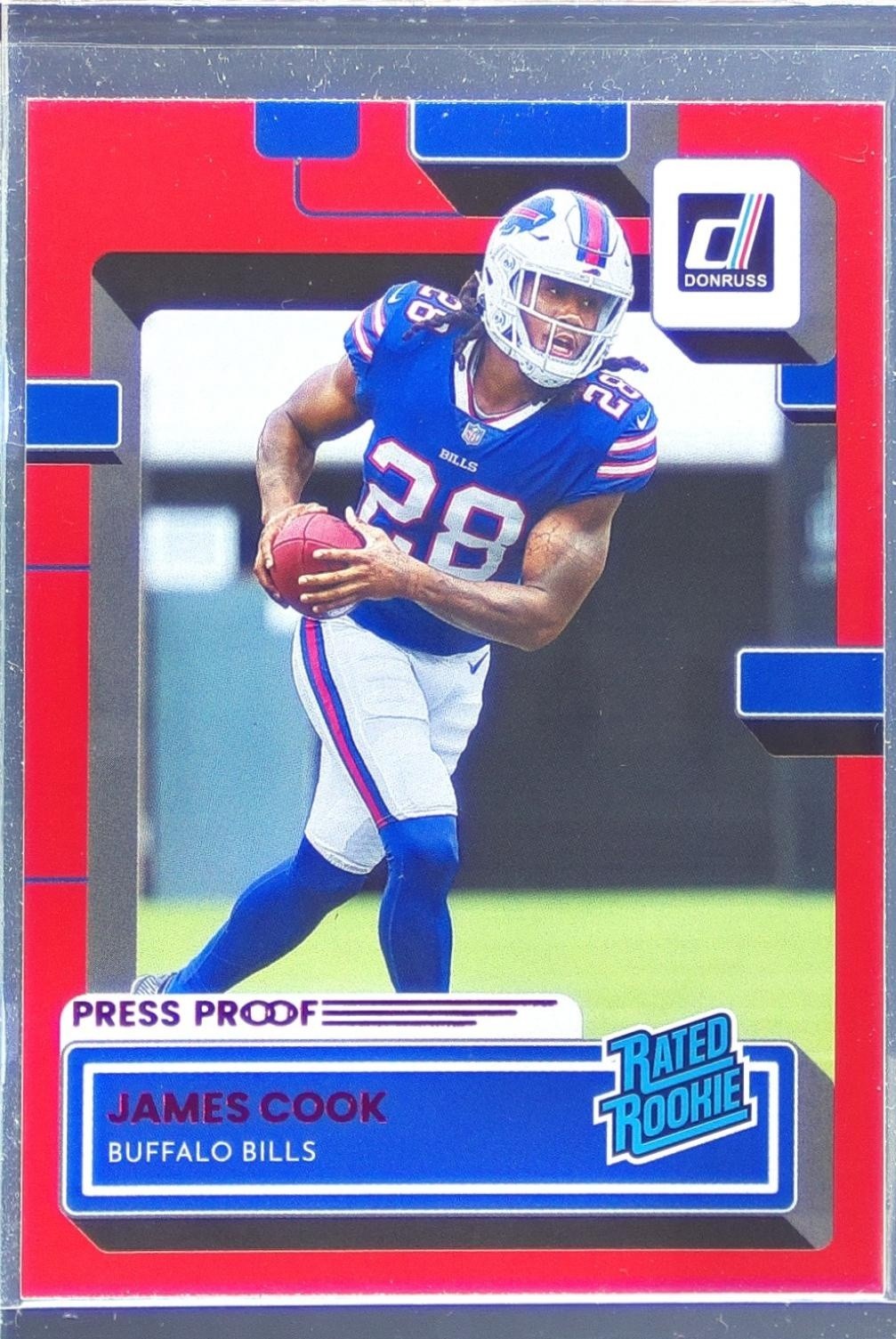 2022 Donruss James Cook Press Proof Red RC #315 Bills