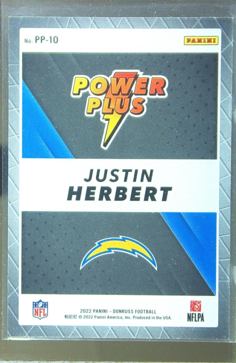 2022 Donruss Justin Herbert #PP-10 Chargers Power Plus - Image 3