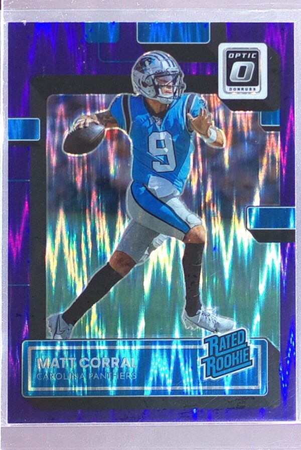 2022 Donruss Optic Matt Corral Purple Shock RC #204 Panthers