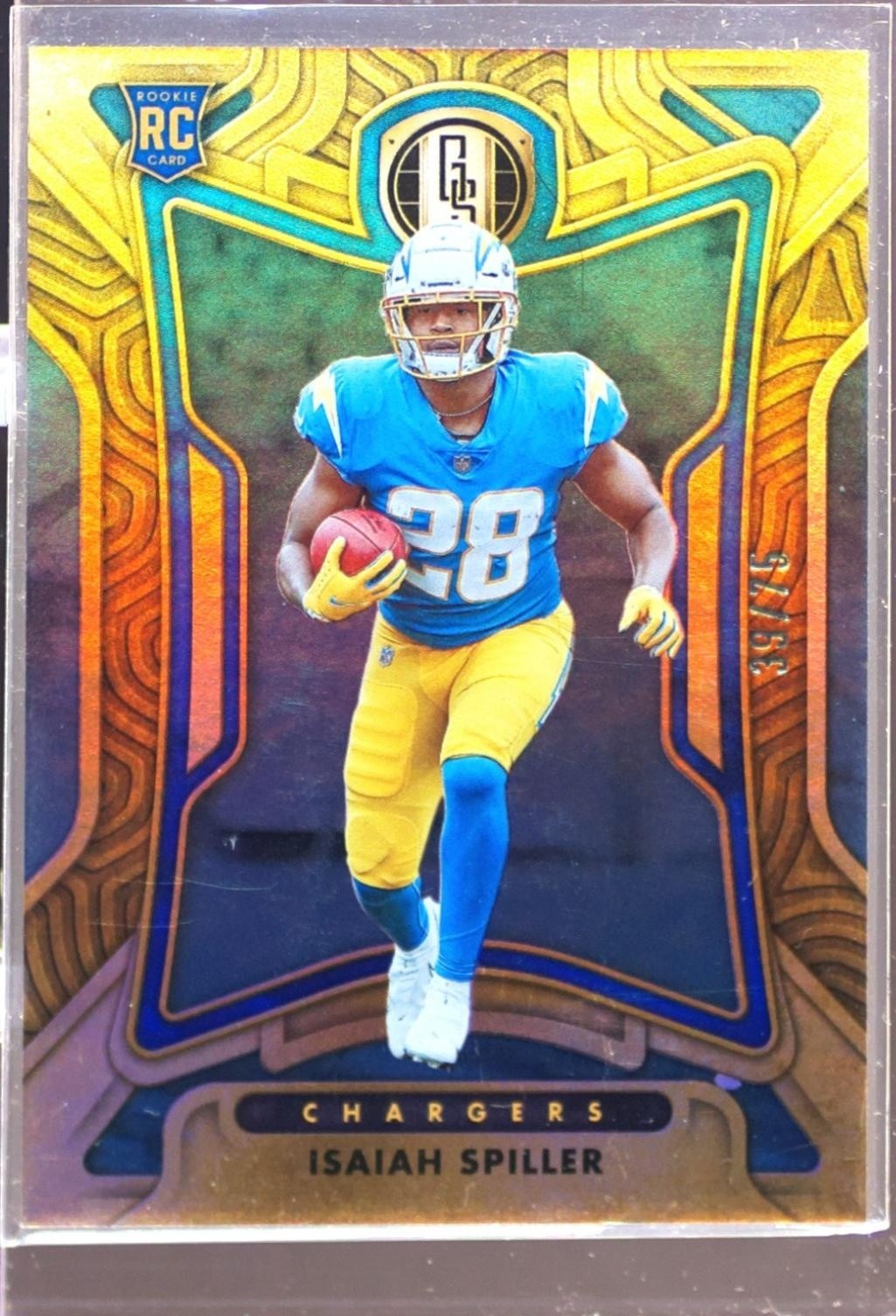 2022 Gold Standard Isaiah Spiller Platinum /75 RC #110 Chargers