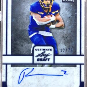 2022 Leaf Ultimate Draft Pierre Strong Jr. RC Navy Auto /75 #BA-PSJ Jackrabbits