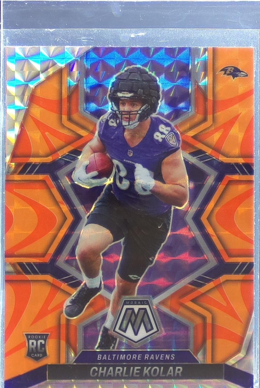 2022 Mosaic Charlie Kolar Mosaic Reactive Orange RC #363 Ravens