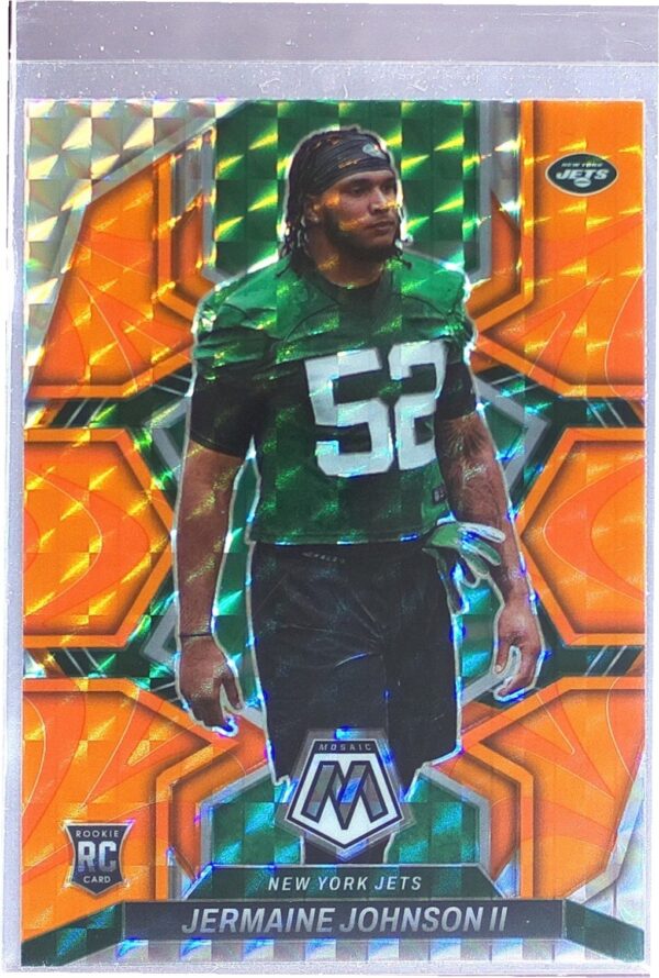 2022 Mosaic Jermaine Johnson II Mosaic Reactive Orange #374 Jets