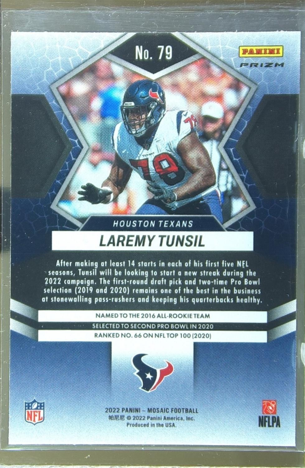 2022 Mosaic Laremy Tunsil Silver #79 Texans - Image 3