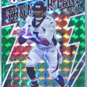 2022 Mosaic Russell Wilson #TL-25 Broncos Thunder Lane Mosaic Green