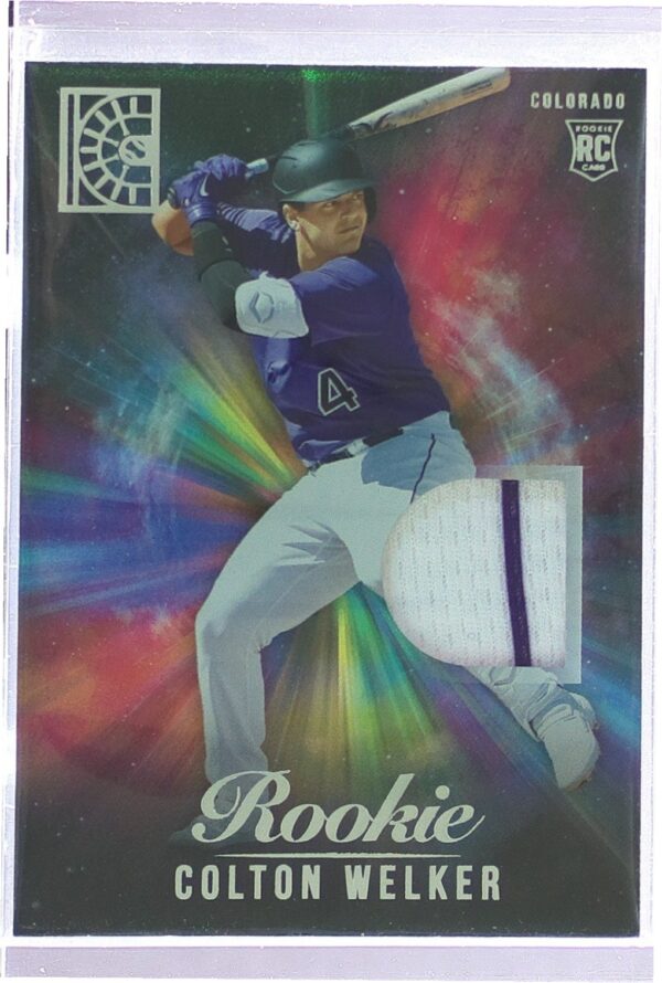2022 Panini Capstone Colton Welker JSY RC #RM-CW Rockies Rookie Materials