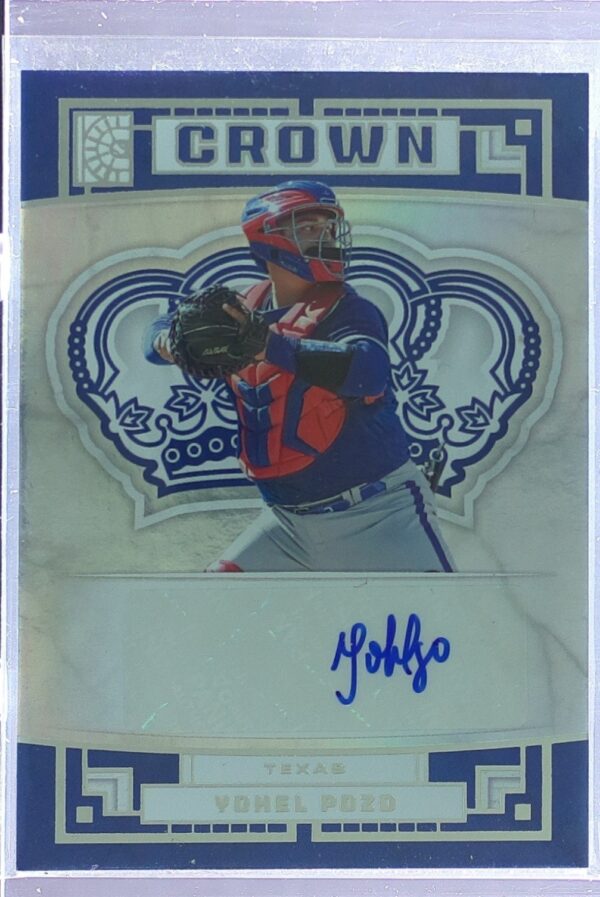 2022 Panini Capstone Yohel Pozo Auto #C-YP Rangers Crown Autographs