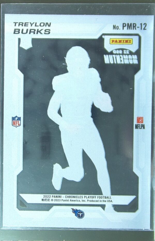 2022 Panini Chronicles Treylon Burks RC #PMR-12 Titans Playoff Momentum Rookies - Image 3