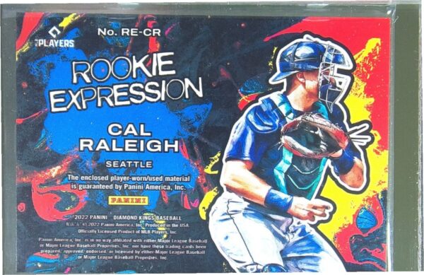 2022 Panini Diamond Kings Cal Raleigh JSY RC #RE-CR Mariners Rookie Expression - Image 3