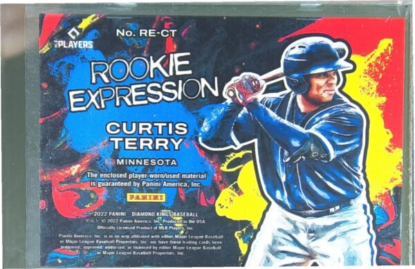 2022 Panini Diamond Kings Curtis Terry JSY RC #RE-CT Twins Rookie Expression - Image 3
