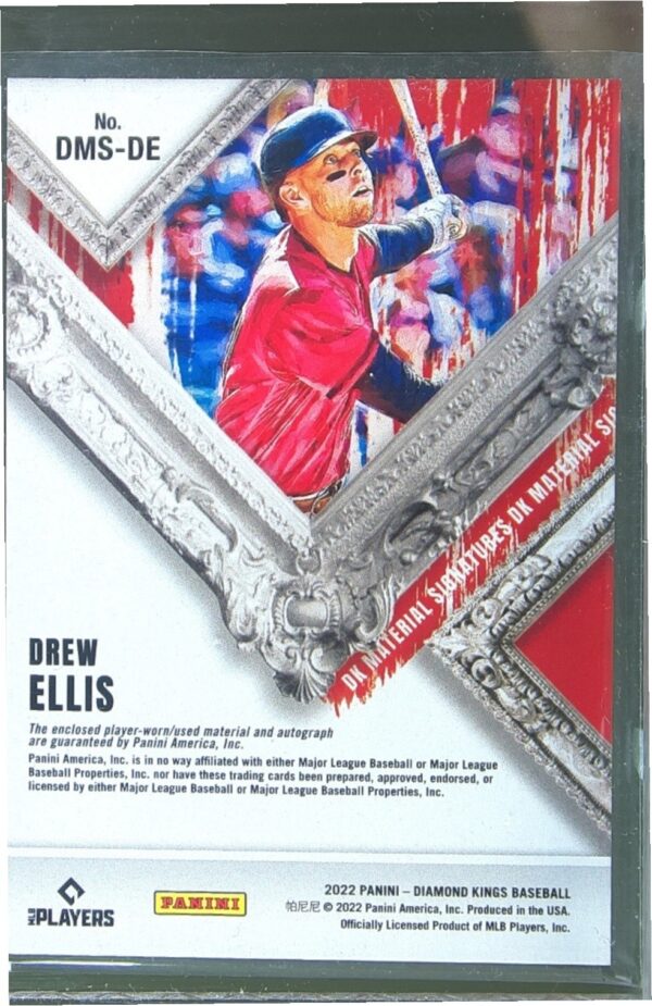 2022 Panini Diamond Kings Drew Ellis Auto JSY #DMS-DE Diamondbacks DK Materials - Image 3