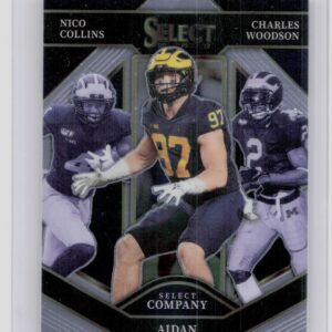 2022 Panini Select Draft Picks Aidan Hutchinson / Charles Woodson / Nico Collins