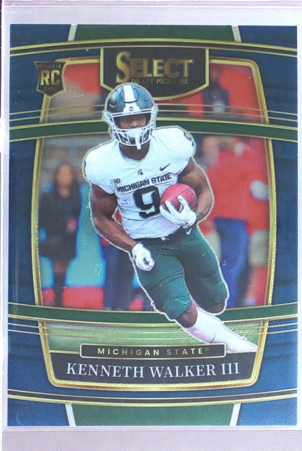 2022 Panini Select Draft Picks Kenneth Walker III Blue (Retail Base) RC #15