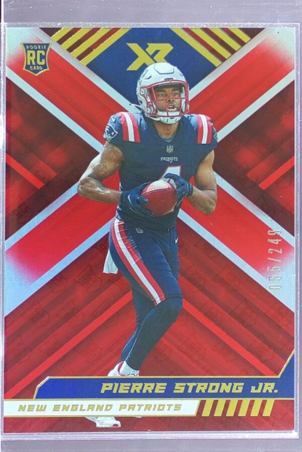 2022 Panini XR Pierre Strong Jr. Red /249 RC #141 Patriots