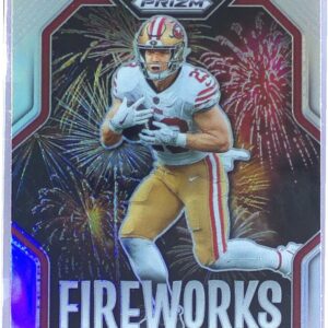 2022 Prizm Christian McCaffrey #F-10 49ers Fireworks Prizm Silver