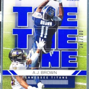 2022 Score A.J. Brown /100 #TL-AB Titans Toe the Line Showcase