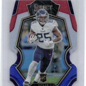 2022 Select Hassan Haskins Red and Blue Prizm Die Cut #196 Titans