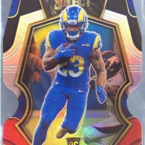 2022 Select Kyren Williams Black and Red Prizm Die Cut RC #159 Rams