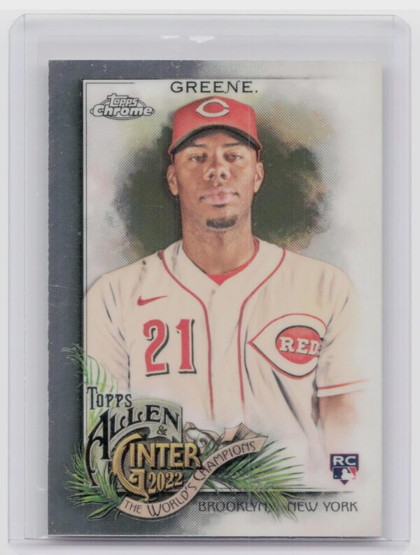 2022 Topps Allen & Ginter Chrome Hunter Greene #209 Reds