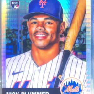2022 Topps Chrome Platinum Anniversary Nick Plummer Prism Refractor RC #82 Mets