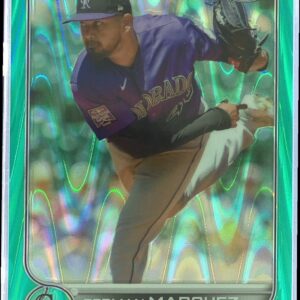 2022 Topps Chrome Sonic German Marquez Aqua RayWave Refractor /199 #219 Rockies