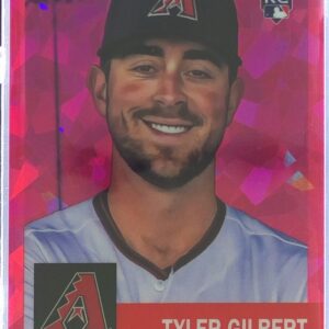 2022 Topps Chrome Tyler Gilbert RC Platinum Toile Cream/Fuchshia Atomic /100