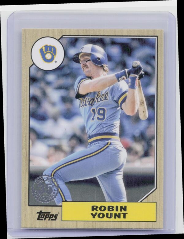 2022 Topps Robin Yount #T87-54 Brewers 1987 Topps Baseball 35th Anniversary