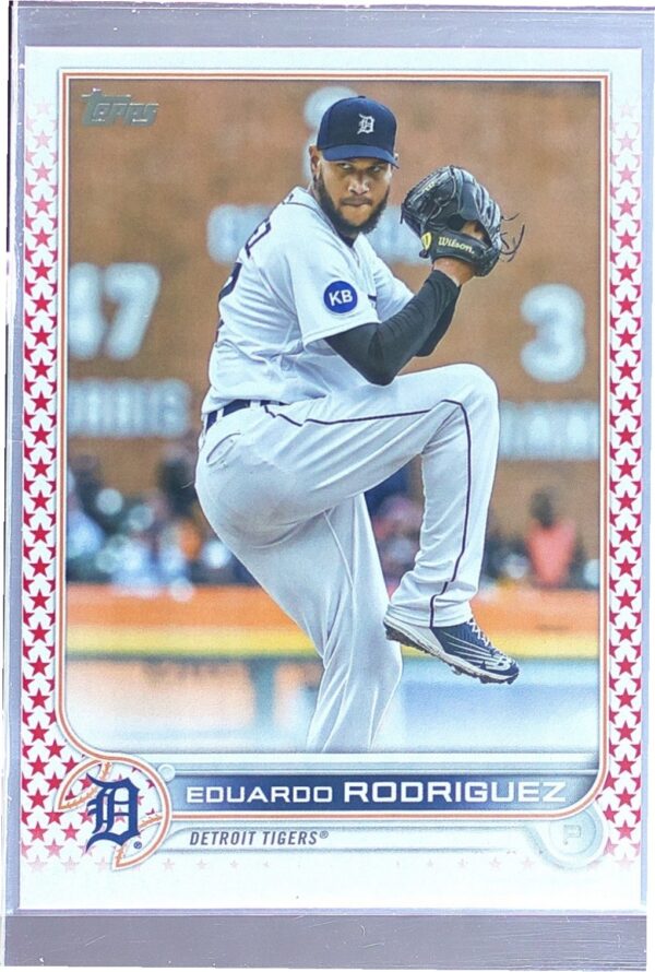 2022 Topps Update Eduardo Rodriguez Independence Day /76 #US272 Tigers