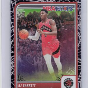 2023-24 Hoops Haunted Hoops RJ Barrett Holo Webs 158 Knicks