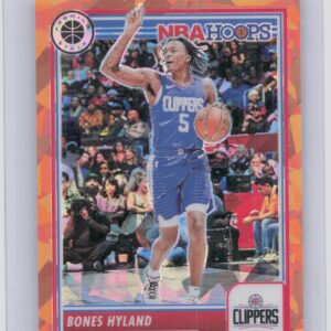 2023-24 Hoops Premium Stock Bones Hyland Orange Ice Prizm /125 204 Clippers