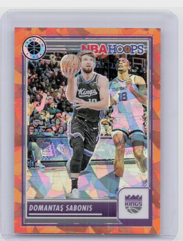 2023-24 Hoops Premium Stock Domantas Sabonis Orange Ice Prizm /125 154 Kings