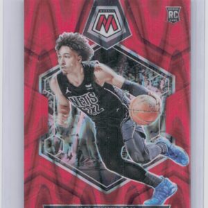 2023-24 Panini Mosaic Jalen Wilson Red Seismic /299 RC 203 Nets
