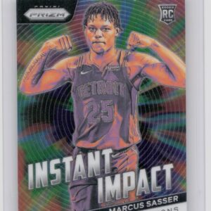 2023-24 Prizm Marcus Sasser Instant Impact Rookie RC #22 Pistons
