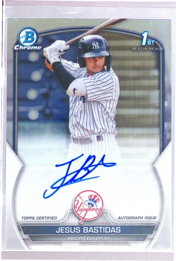 2023 Bowman Chrome Jesus Bastidas Auto #CPA-JBD Yankees Chrome Prospect Auto