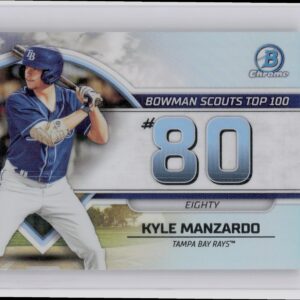 2023 Bowman Kyle Manzardo #BTP-80 Rays Bowman Scouts Top 100