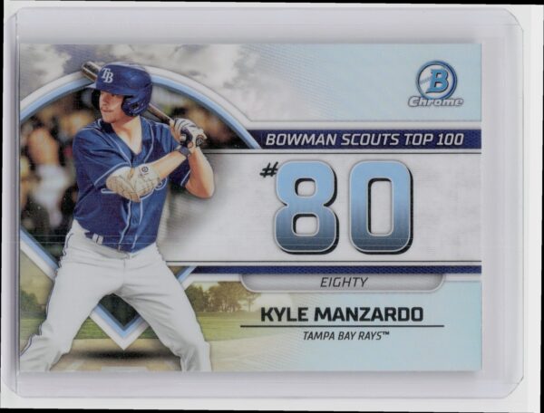 2023 Bowman Kyle Manzardo #BTP-80 Rays Bowman Scouts Top 100