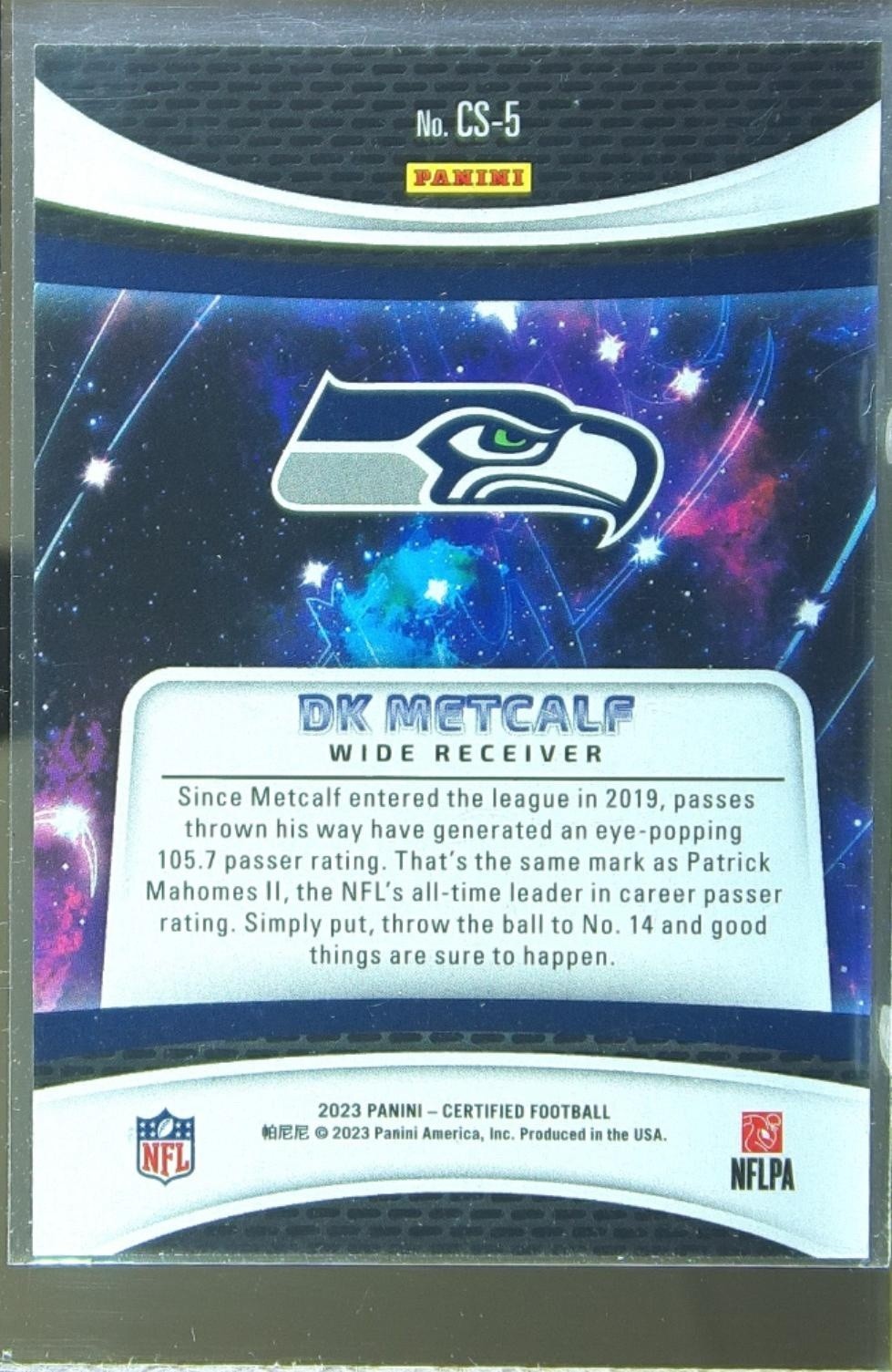 2023 Certified DK Metcalf #CS-5 Seahawks Certified Stars - Image 3
