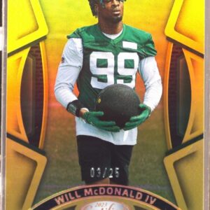 2023 Certified Will Mcdonald IV RC Gold Mirror /25 #135 Jets