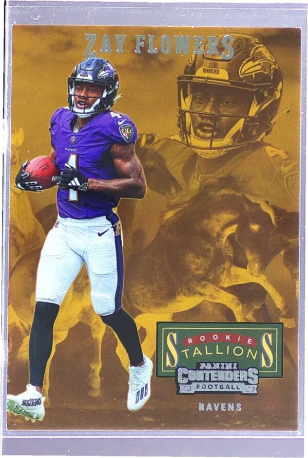 2023 Contenders Zay Flowers RC #25 Ravens Rookie Stallions