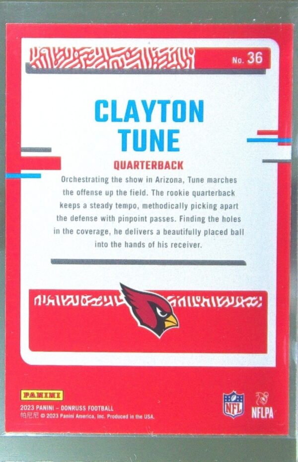 2023 Donruss Clayton Tune RC #36 Cardinals The Rookies - Image 3