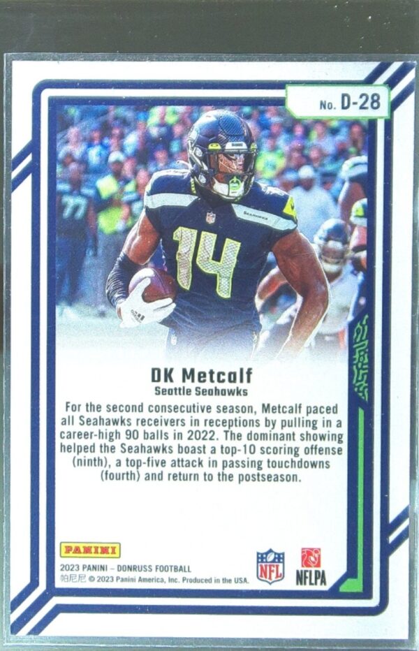 2023 Donruss DK Metcalf #D-28 Seahawks Dominators - Image 3