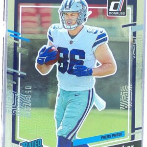 2023 Donruss Luke Schoonmaker Press Proof Silver /100 RC #325 Cowboys